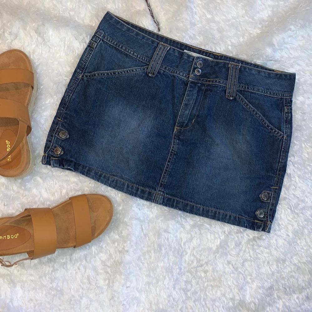 Denim Hipster Mini Skirt Sz 11.